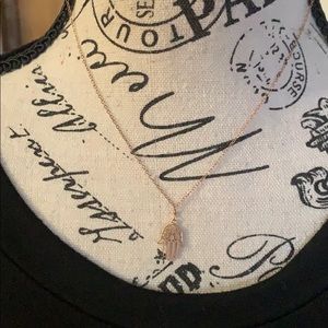 Rose gold hamsa necklace